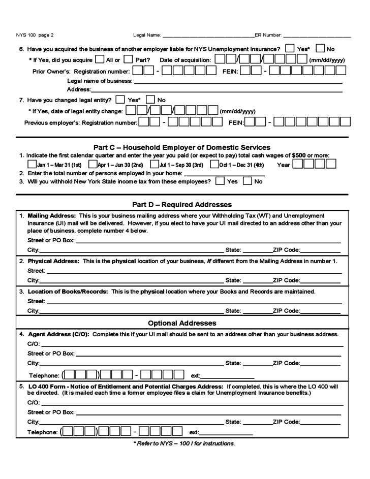 Unemployment Insurance Form New York Free Download