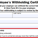 W 4 Employee s Withholding Certificate And Federal Income Tax