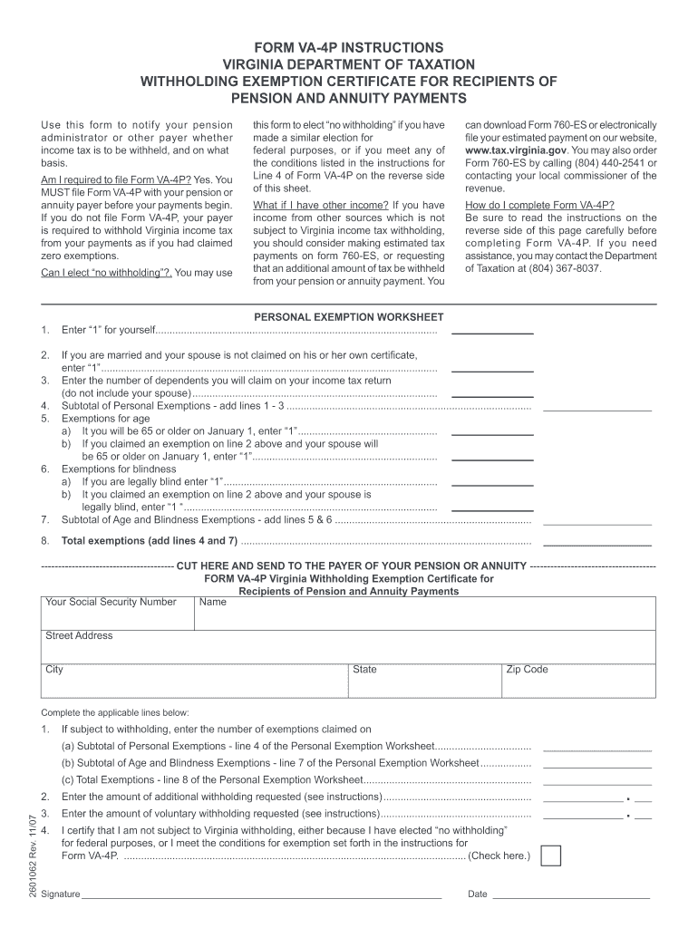 2007 Form VA DoT VA 4P Instructions Fill Online Printable Fillable 