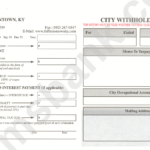 City Withholding Tax Form Printable Pdf Download