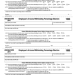 Fillable Arizona Form A 4 Employee S Arizona Withholding Percentage