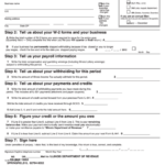 Fillable Form Il 941 Illinois Withholding Income Tax Return 2012