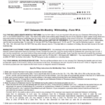 Fillable Form W1a 9301 Withholding Tax Return Delaware Division Of