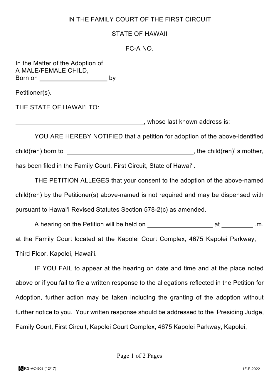 Form 1F P 2022 Download Printable PDF Or Fill Online Publication Hawaii 