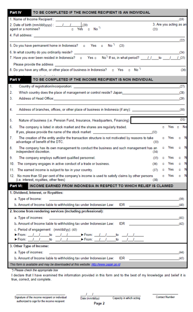  form DGT1 withholding Tax 