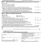 Form Il W 4 Illinois Withholding Allowance Worksheet Printable Pdf