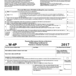 Form W 4p Withholding Certificate 2017 Printable Pdf Download