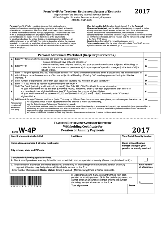 Federal Tax Withholding Form W 4p