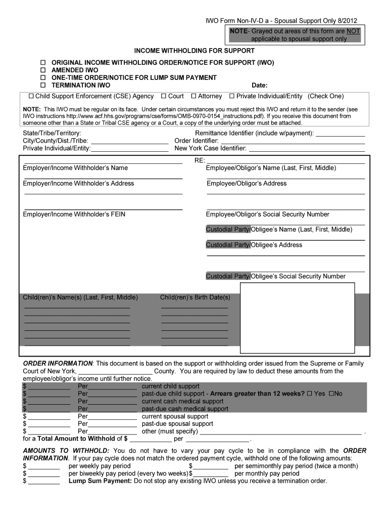 Income Withholding Order Texas Fill Out And Sign Printable PDF 