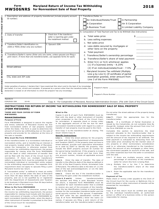 Maryland Corporate Income Tax Return