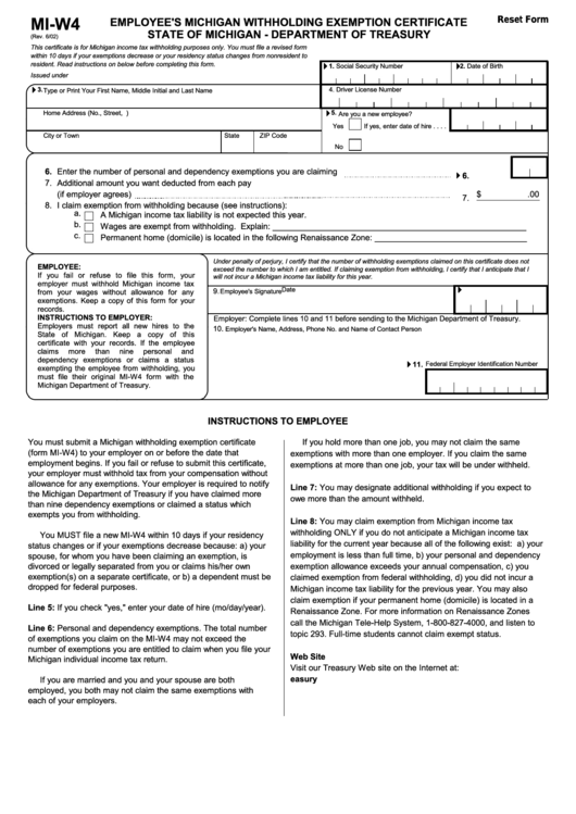 Michigan Department Of Treasury Forms