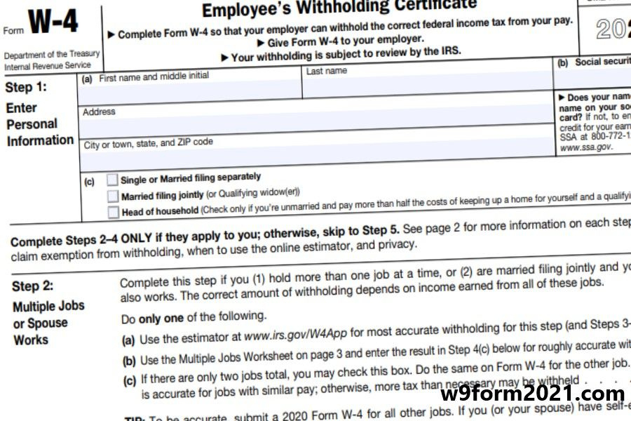 Mo W4 Forms 2021 Printable W4 Form 2021