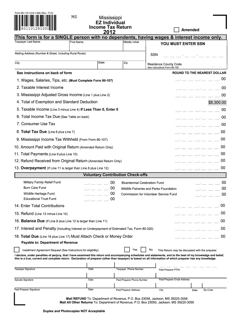 Ms State Tax Form W4 Form 2021