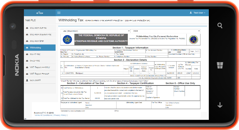 Simple Way To Declare Tax To ERCA Tax Application In Ethiopia