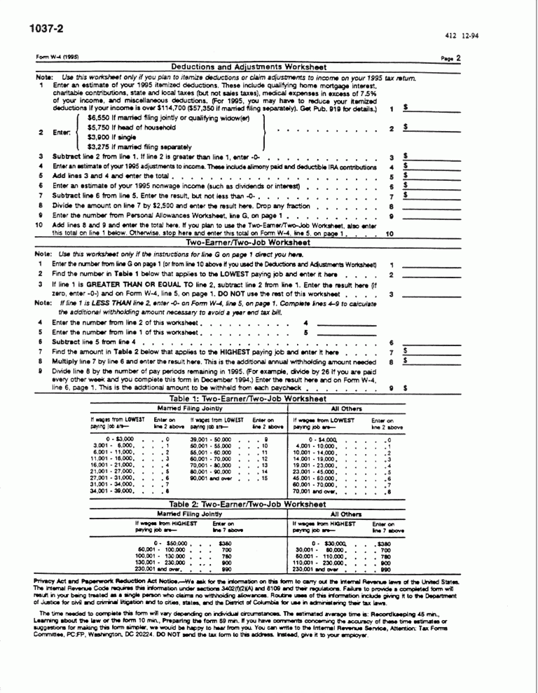 SSA POMS RM 01103 034 Form W 4 Employee s Withholding Allowance 