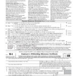 W 4 Federal Tax Withholding Allowance Certificate